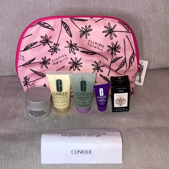 Clinique x Donald Pink and Black Floral Pouch - Picture 6 of 6